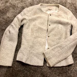 Loft size 4 soft grey sweater blazer